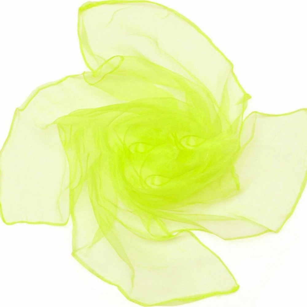 Acid yellow Pinup Nylon chiffon head scarf rockabilly pinup